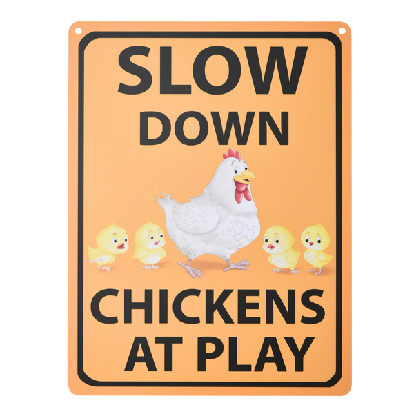 Chickens at Play Chicken Sign